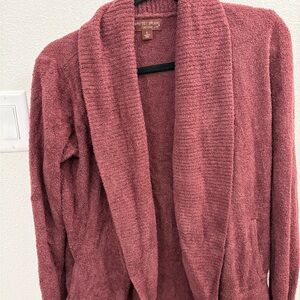 Barefoot Dreams Maroon  Open Front Cardigan